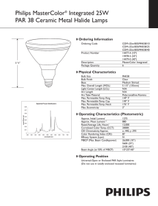 Philips MasterColor® Integrated 25W PAR 38