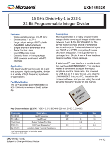 UXN14M32K 15 GHz Divide-by-1 to 232-1 32