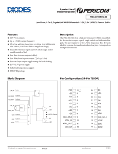 Pericom Product Datasheet - PLL Clock Driver for 1.35V/1.5V SSTE