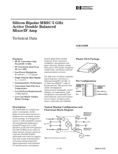 IAM-81008: Silicon Bipolar MMIC 5 GHz Active Double Balanced