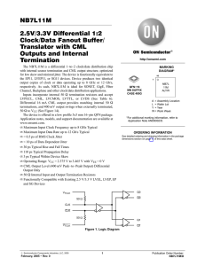 NB7L11M 2.5V/3.3V Differential 1:2 Clock/Data Fanout Buffer