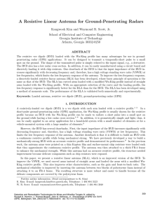 A resistive linear antenna for ground-penetrating