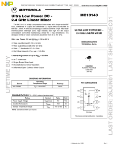 MC13143 Technical Data Sheet