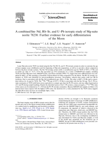 A combined Sm–Nd, Rb–Sr, and U–Pb isotopic study of Mg