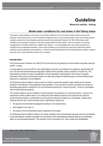 Model water conditions for coal mines in the Fitzroy basin EM288
