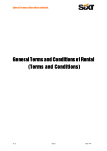 General Terms and Conditions of Rental
