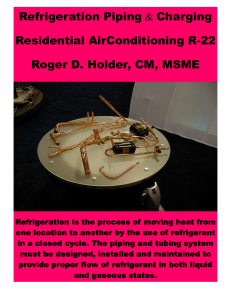 Refrigeration Piping Charging Residential AirConditioning R