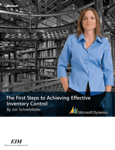 The First Steps to Achieving Effective Inventory Control