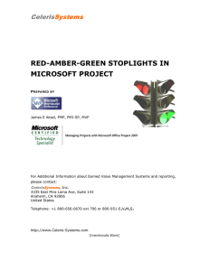 red-amber-green stoplights in microsoft project