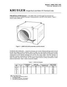 KRUEGER Single-Duct and Retro Fit Terminal Units