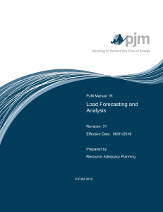 PJM Manual for Load Forecasting and Analysis