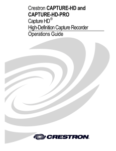 Operations Guide: CAPTURE-HD_CAPTURE-HD-PRO