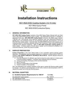 Installation Instructions, Key 520 ESD Coating - Systems
