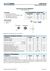 TSM70N750 - Taiwan Semiconductor