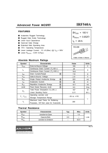 IRF540A Advanced Power MOSFET