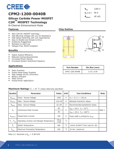 Cree CPM2-1200-0040B Silicon Carbide Power MOSFET