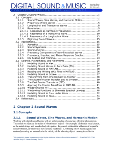 Chapter 2 Sound Waves - Department of Computer Science