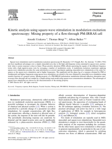Kinetic analysis using square-wave stimulation in modulation