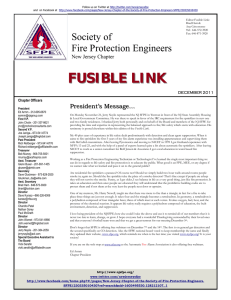 2011-12 - New Jersey Chapter of the Society of Fire Protection