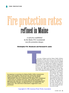 Fire protection rates refined in Maine