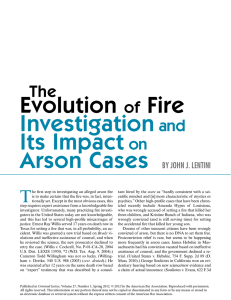 Evolution of Fire Investigation and Its Impact on Arson Cases