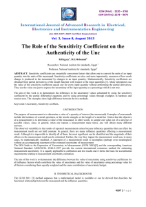 The Role of the Sensitivity Coefficient on the Authenticity