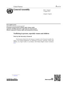 Report of the Special Rapporteur on Trafficking in Persons