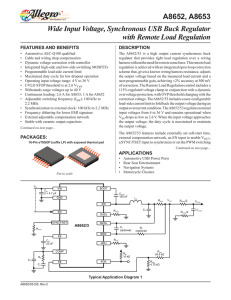Wide Input Voltage, Synchronous USB Buck Regulator with Remote