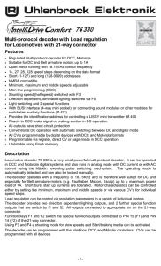 Multi-protocol decoder with Load regulation for Locomotives with 21