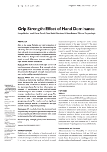 Grip Strength: Effect of Hand Dominance
