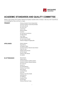 academic standards and quality committee