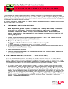 Procedural Guidelines for Faculty Members