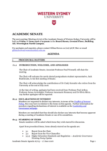 academic senate - Western Sydney University