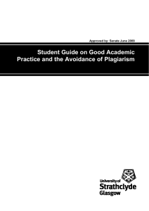 Good Academic Practice and the Avoidance of Plagiarism