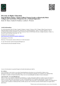 Black Women Faculty at Historically Black Colleges and Universities