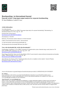 Benchmarking: An International Journal