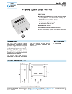 Weighing System Surge Protector Model LC30