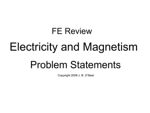 Electricity and Magnetism