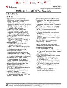 TMS570LS12x4 16- and 32-BIT RISC Flash