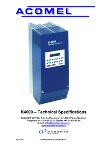 K4000 – Technical Specifications