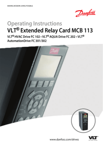 Operating Instructions VLT Extended Relay Card MCB 113