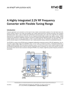 A Highly Integrated 2.2V RF Frequency Converter with