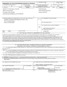 [x] amendment of solicitation/modification of contract