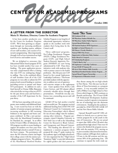 2006 Newsletter - Center for Academic Programs