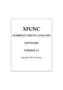 symbolic circuit analysis software version 2.1