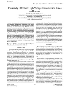 Proximity Effects of High Voltage Transmission Lines on Humans