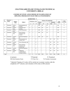 5th Semester - Chhattisgarh Swami Vivekanand Technical University