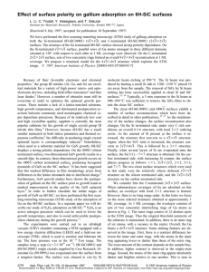 Effect of surface polarity on gallium adsorption on 6H