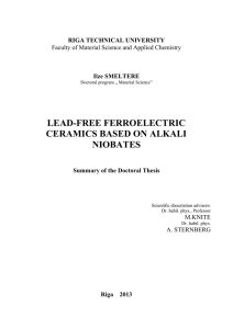 Lead-free ferroelectric ceramics based on alkali niobates
