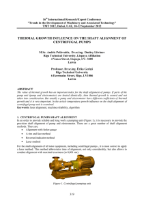 thermal growth influence on the shaft alignment of centrifugal pumps